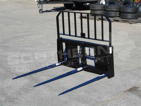 skid steer bale forks|skid steer hay bale attachment.